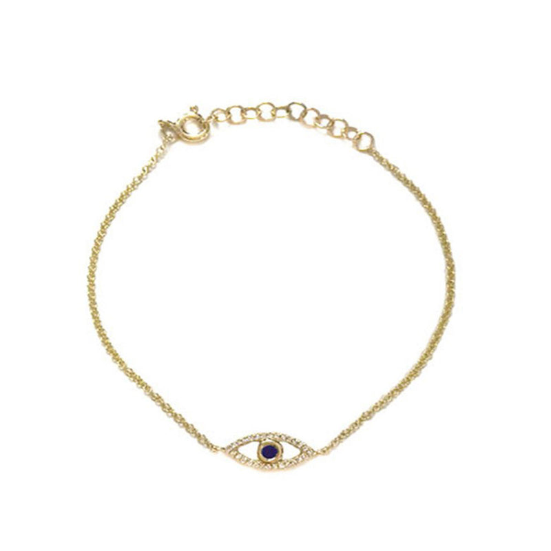 Diamond & Sapphire Eye Bracelet