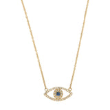 Sapphire & Diamond Eye Necklace