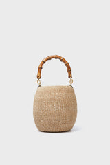 Cream Pot De Miel Bag with Bamboo Handle