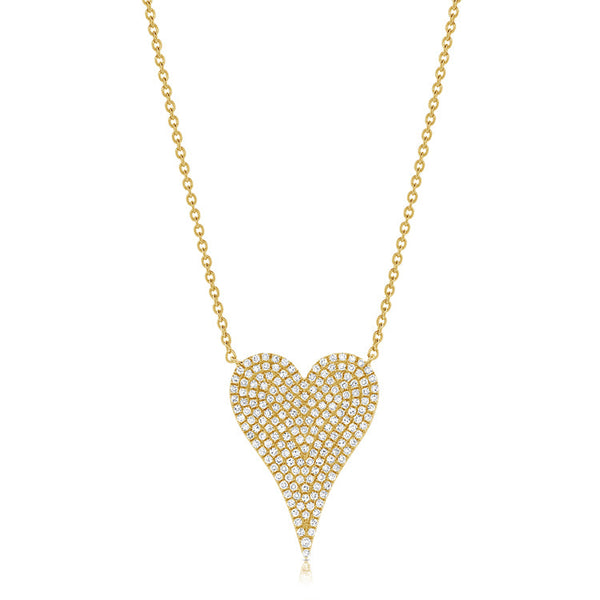 Large Diamond Heart Necklace