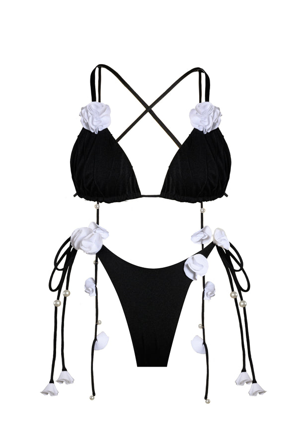 Fleur Tie Bottom Black