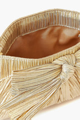 Gold Rayne Pleated Frame Clutch