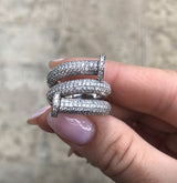 Diamond Nail Head Ring