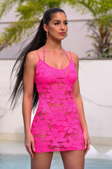 Velencia Mini Dress Neon Pink