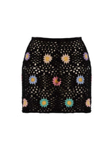 Vivi Black Flowers Skirt